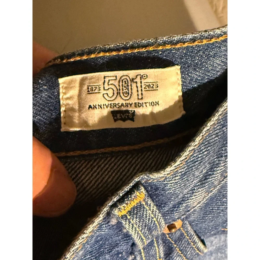 Levis 501 150th Anniversary Edition Custom Jeans Blue Denim 32x32 Mens